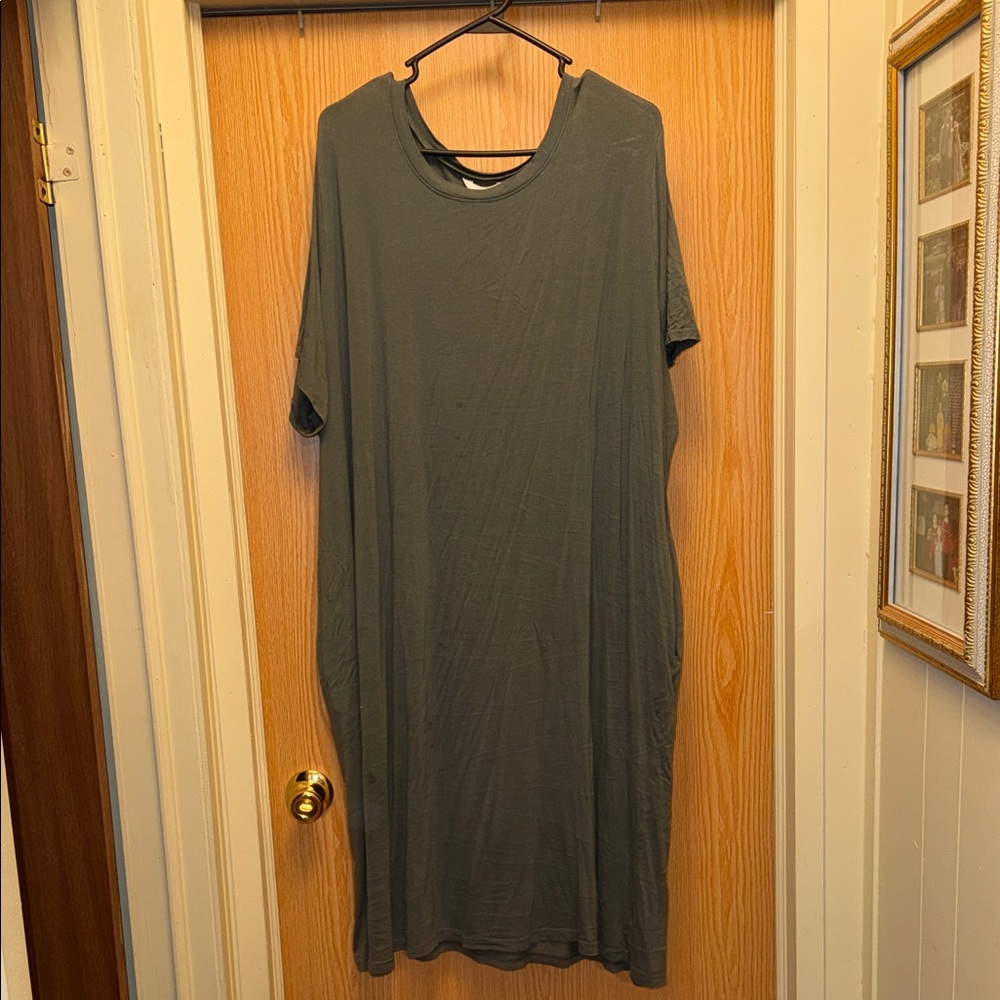Terra & Sky Olive Green Top